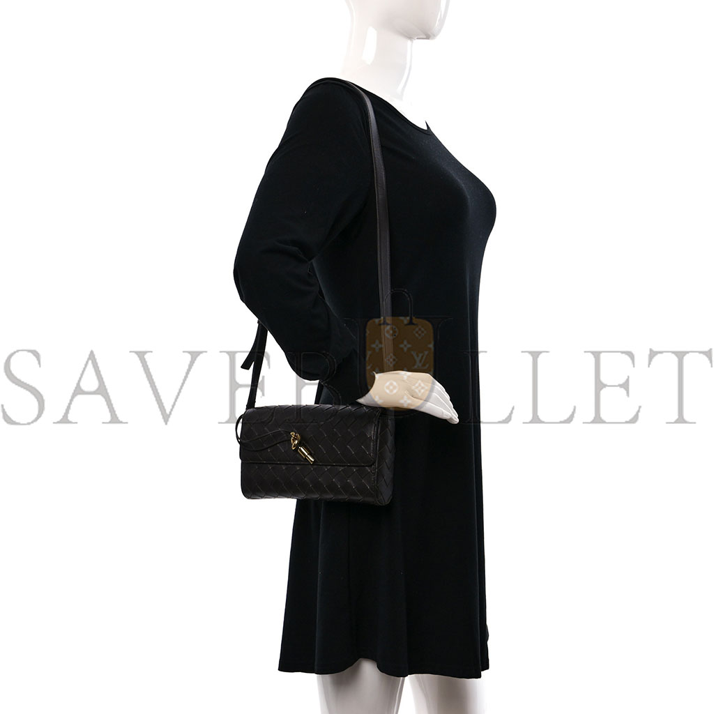 BOTTEGA VENETA NAPPA INTRECCIATO ANDIAMO SHOULDER BAG FONDANT (22*13*5cm)