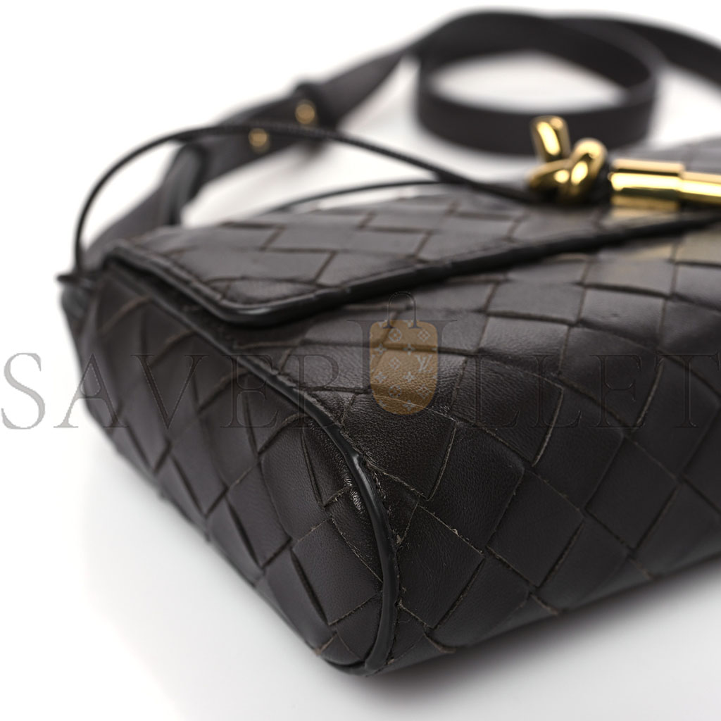 BOTTEGA VENETA NAPPA INTRECCIATO ANDIAMO SHOULDER BAG FONDANT (22*13*5cm)