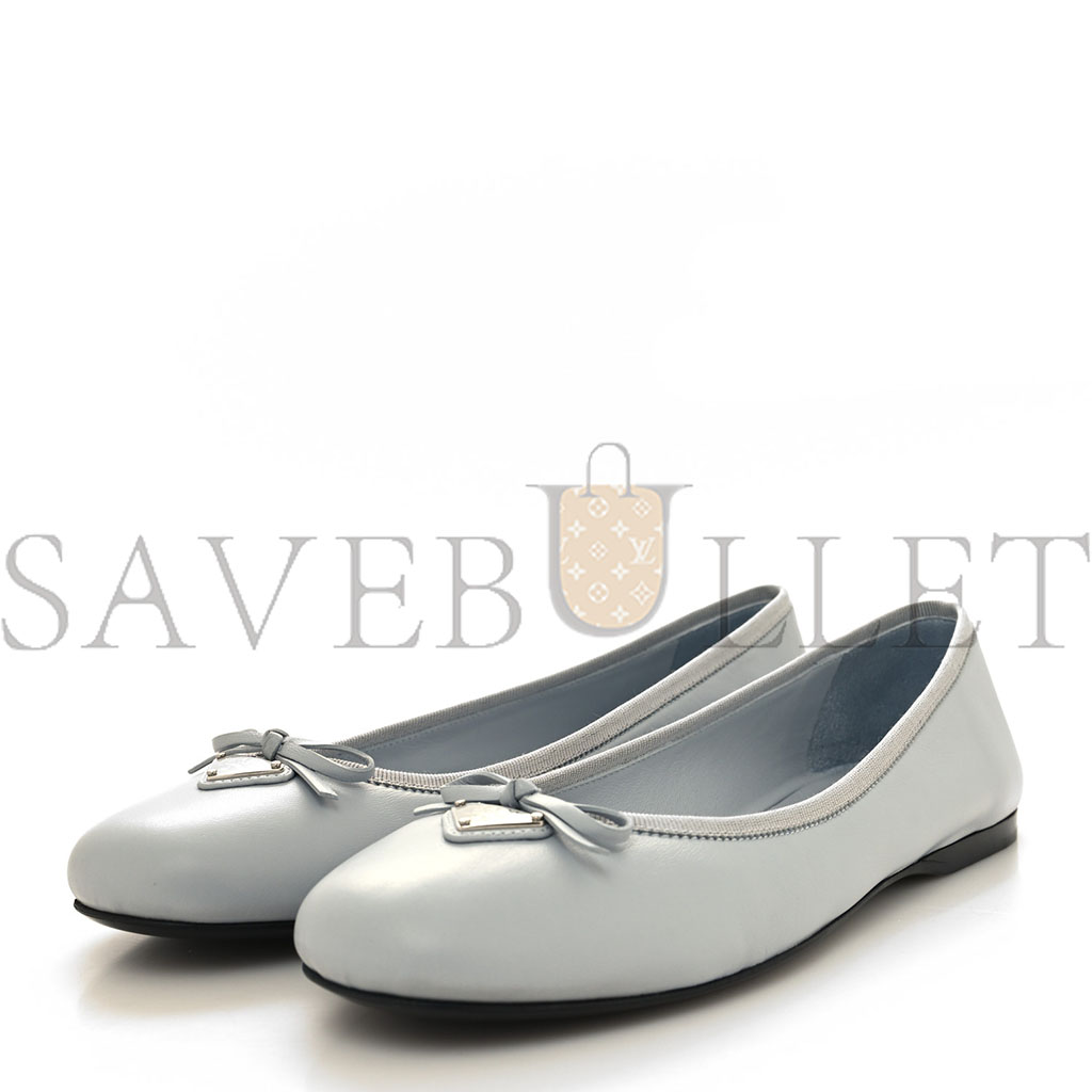 PRADA METALLIC LAMBSKIN BOW BALLERINA FLATS 38.5 FIORDALISO PRADA METALLIC LAMBSKIN BOW BALLERINA FLATS 38.5 FIORDALISO