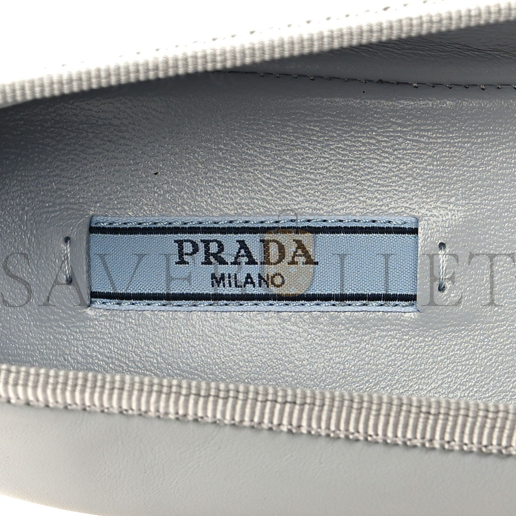 PRADA METALLIC LAMBSKIN BOW BALLERINA FLATS 38.5 FIORDALISO PRADA METALLIC LAMBSKIN BOW BALLERINA FLATS 38.5 FIORDALISO