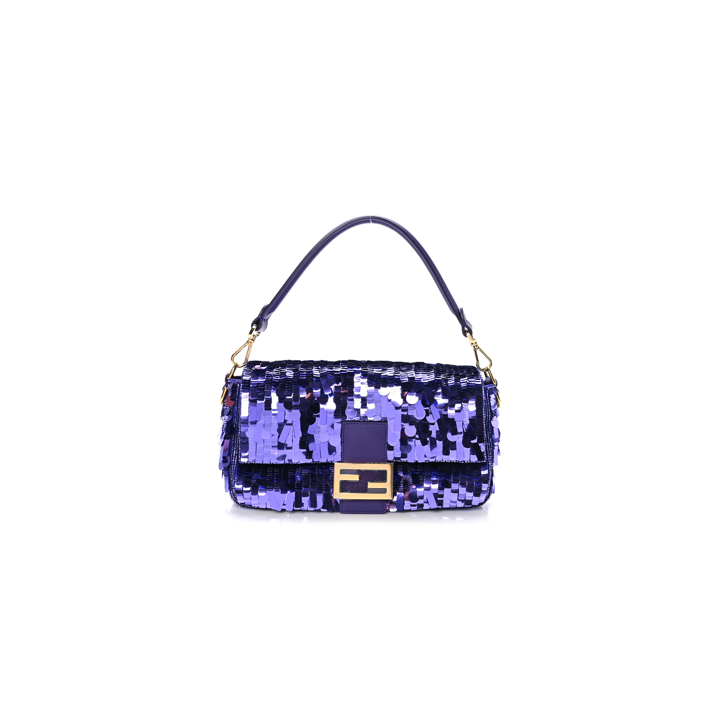 FENDI SEQUIN PAILLETTES SHINY NAPPA SEX AND THE CITY BAGUETTE VIOLA PURPLE RAIN (27*15*6cm) FENDI SEQUIN PAILLETTES SHINY NAPPA SEX AND THE CITY BAGUETTE VIOLA PURPLE RAIN (27*15*6cm)
