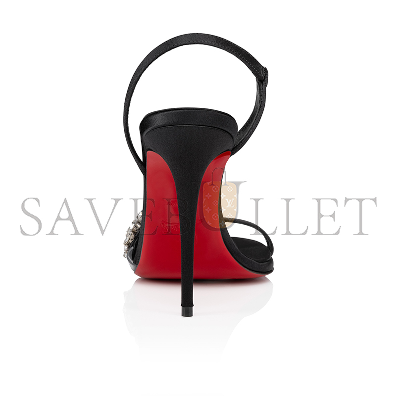 CHRISTIAN LOUBOUTIN ROSALIE RED CARPET 100 MM PUMPS-CREPE SATIN-BLACK-WOMEN 1250538B439 CHRISTIAN LOUBOUTIN ROSALIE RED CARPET 100 MM PUMPS-CREPE SATIN-BLACK-WOMEN 1250538B439