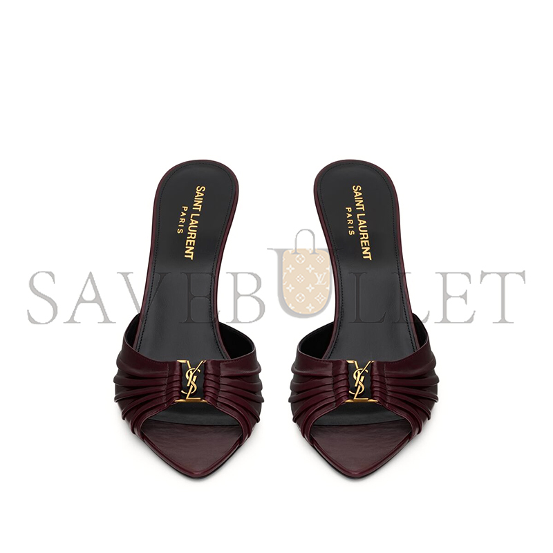 YSL BABYLONE MULES IN SMOOTH LEATHER 819075AAEHF6629 YSL BABYLONE MULES IN SMOOTH LEATHER 819075AAEHF6629