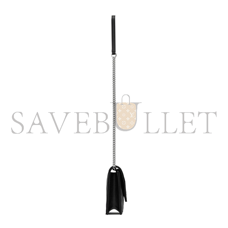 YSL CASSANDRE ENVELOPE CHAIN WALLET IN GRAIN DE POUDRE LEATHER 742920BOW021000 (19*12.5*3.5cm)