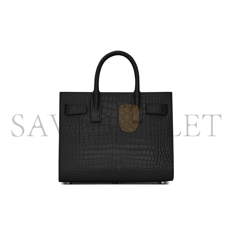 YSL SAC DE JOUR IN CROCODILE-EMBOSSED LEATHER-NANO 392035DND1N1000 (22*18*10.5cm)