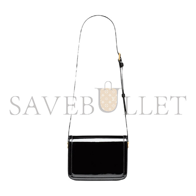 YSL SOLFERINO SMALL SATCHEL IN LACQUERED PATENT LEATHER 634306BMIIW1000 (18.5*14*6cm)