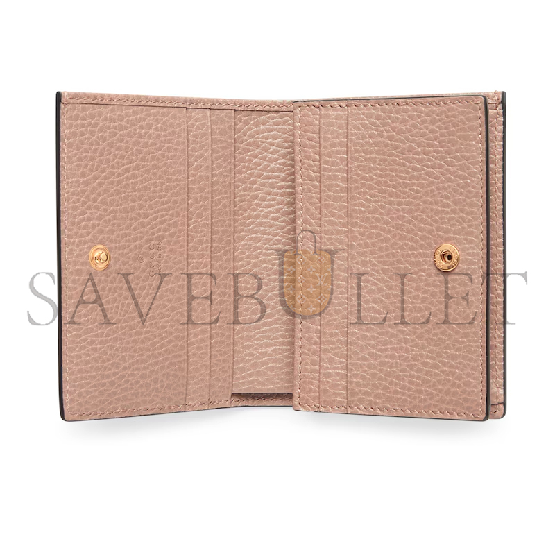 GUCCI GG MARMONT BI-COLOUR CARD CASE WALLET ‎65861017WAG5788 (11*8.5*3cm)