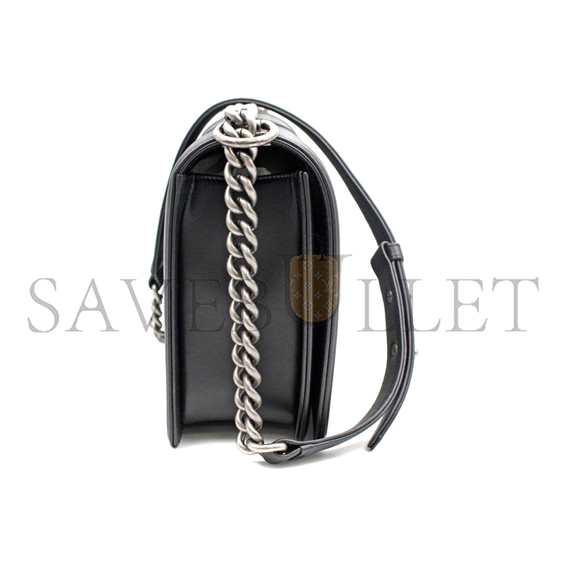 CHANEL CAVIAR LARGE QUILTED BOY FLAP BLACK A92193 Y83338 94305 (28*17.5*7.5cm)