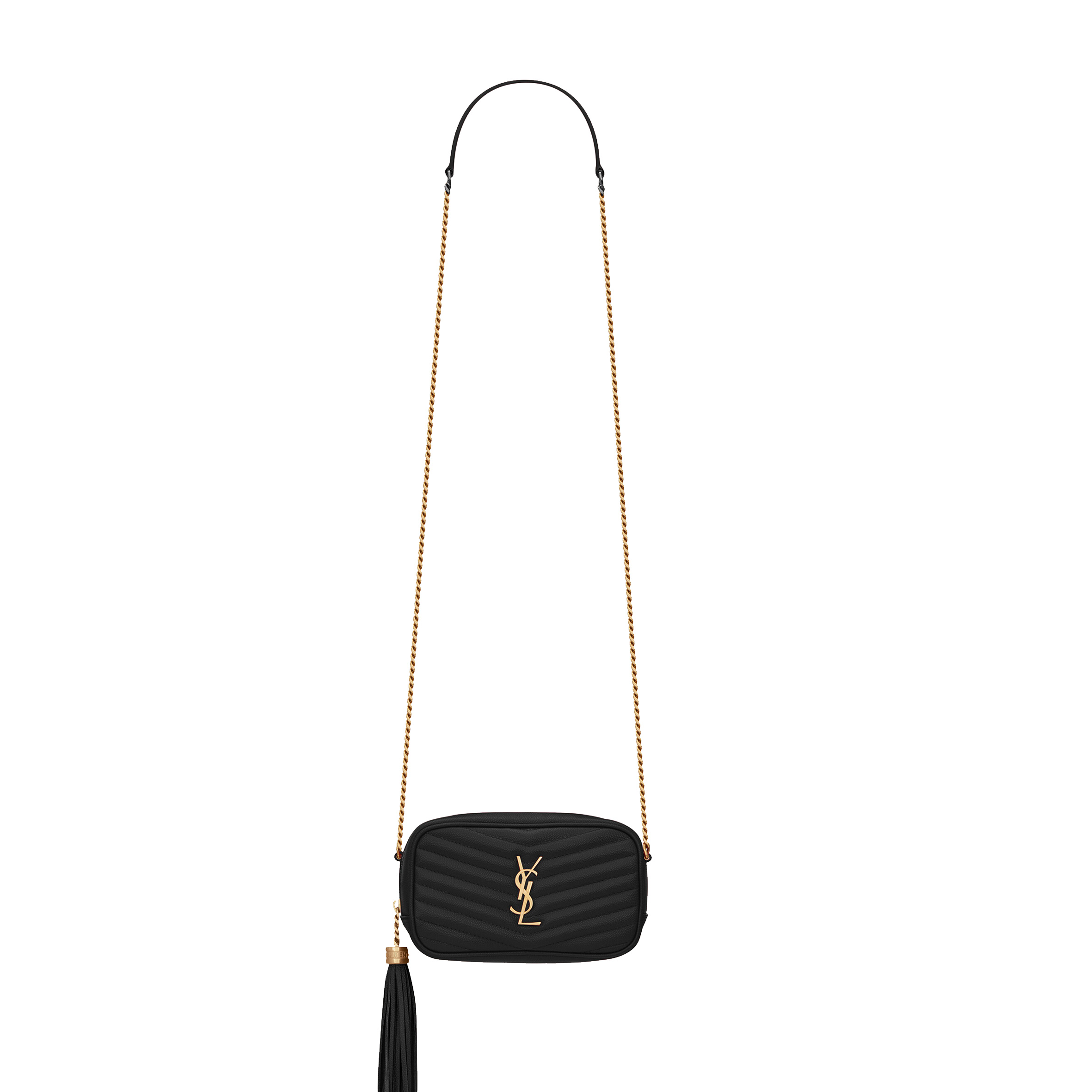 YSL LOU MINI BAG IN MATELASSÉ GRAIN DE POUDRE EMBOSSED LEATHER 6125791GF011000 (19*10.5*5cm)