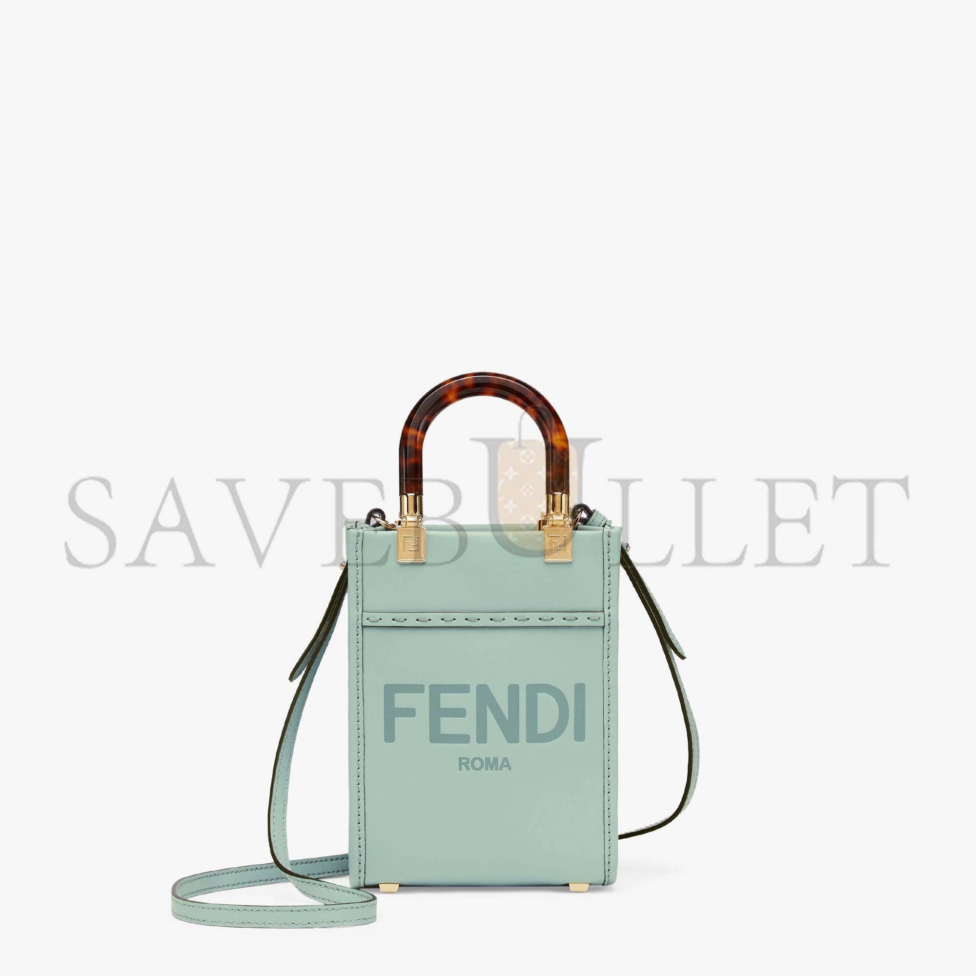 FENDI MINI SUNSHINE SHOPPER - MINT GREEN LEATHER MINI-BAG 8BS051ABVLF03HW (18*13*6.5cm) FENDI MINI SUNSHINE SHOPPER - MINT GREEN LEATHER MINI-BAG 8BS051ABVLF03HW (18*13*6.5cm)