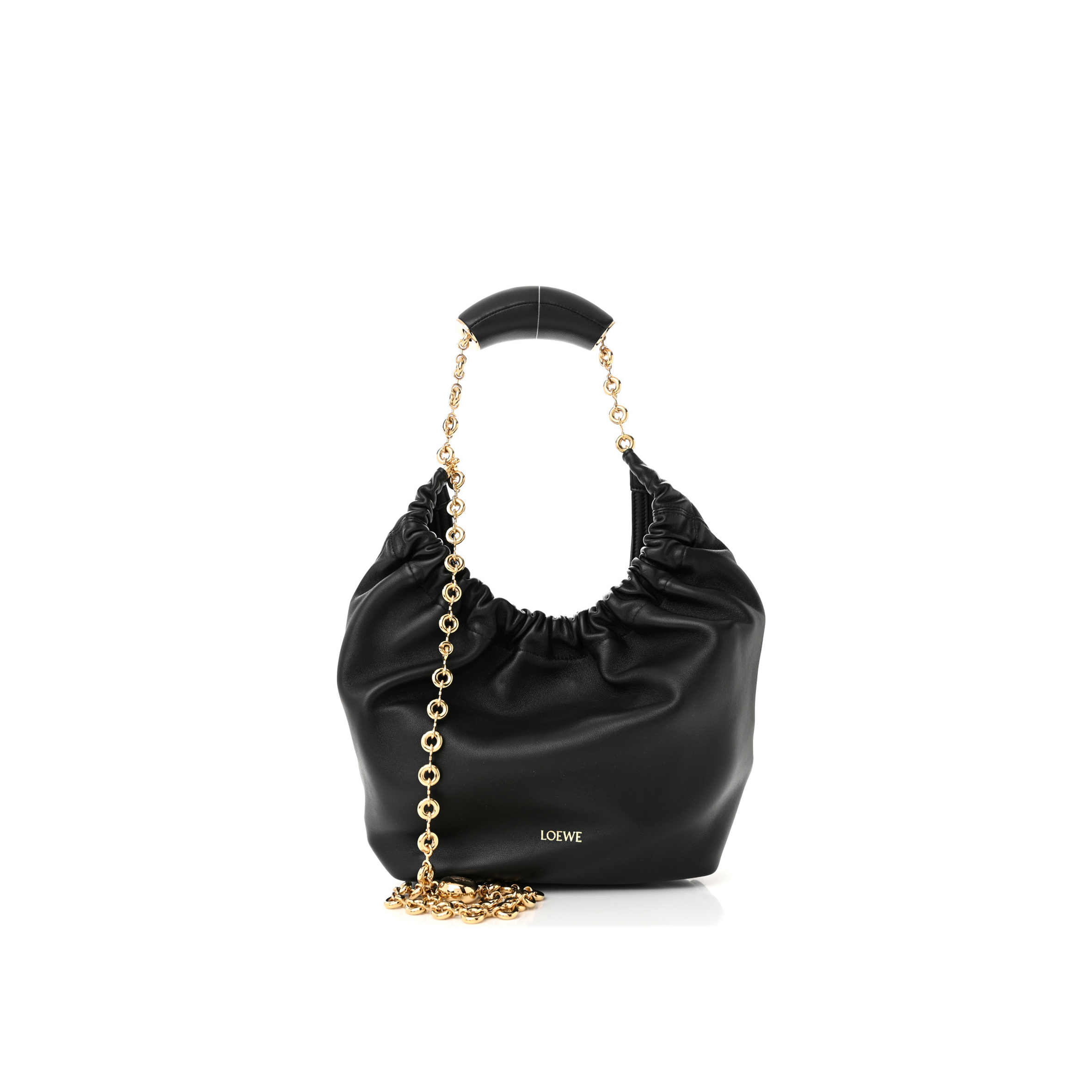 LOEWE NAPPA SMALL SQUEEZE BAG BLACK (23*22*10cm)