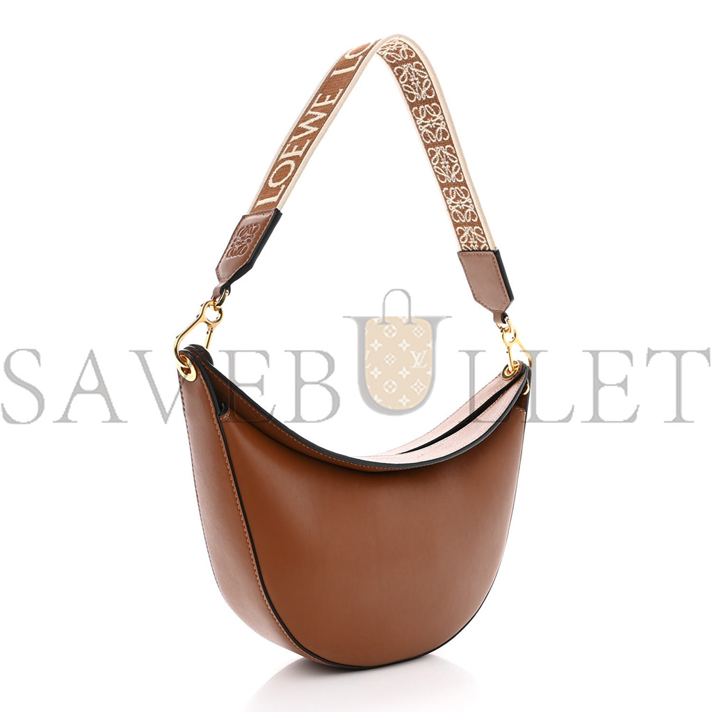 LOEWE SATIN CALFSKIN JACQUARD LUNA BAG PECAN (28*22*6cm)