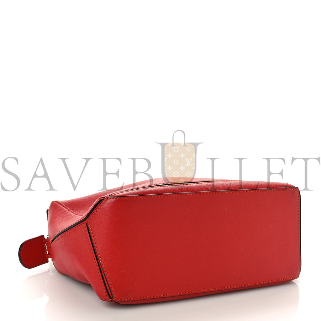 LOEWE CALFSKIN SMALL PUZZLE BAG SCARLET (24*16.5*10.5cm)