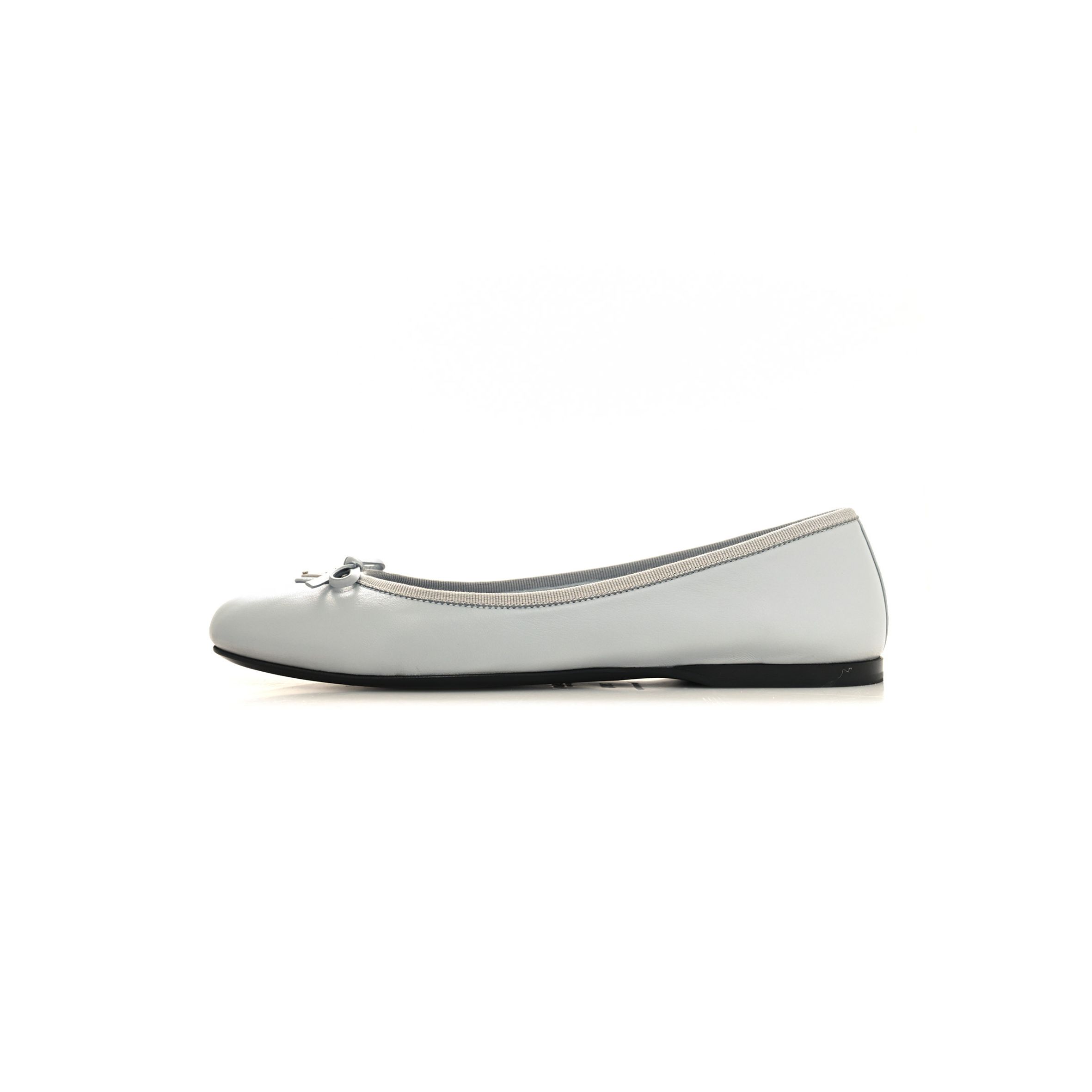 PRADA METALLIC LAMBSKIN BOW BALLERINA FLATS 38.5 FIORDALISO PRADA METALLIC LAMBSKIN BOW BALLERINA FLATS 38.5 FIORDALISO