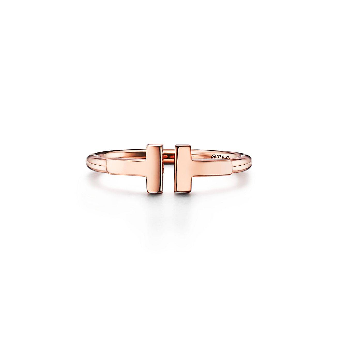 TIFFANY T WIRE RING IN 18K ROSE GOLD