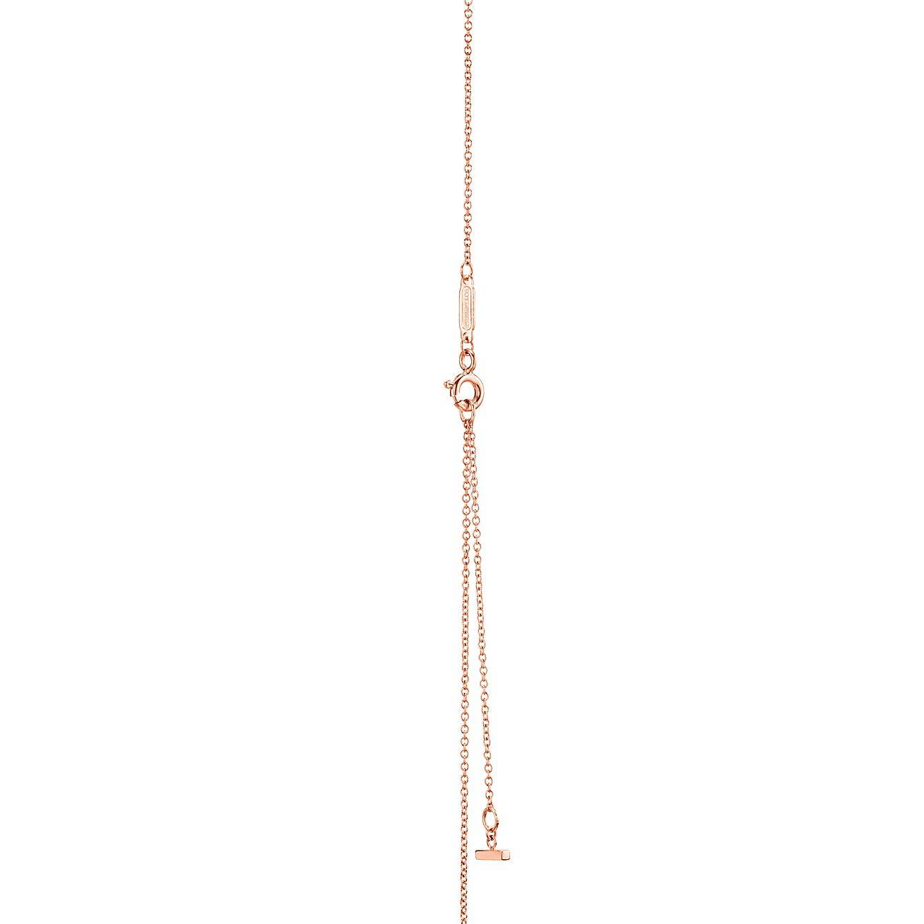 TIFFANY T SMILE PENDANT IN ROSE GOLD, LARGE