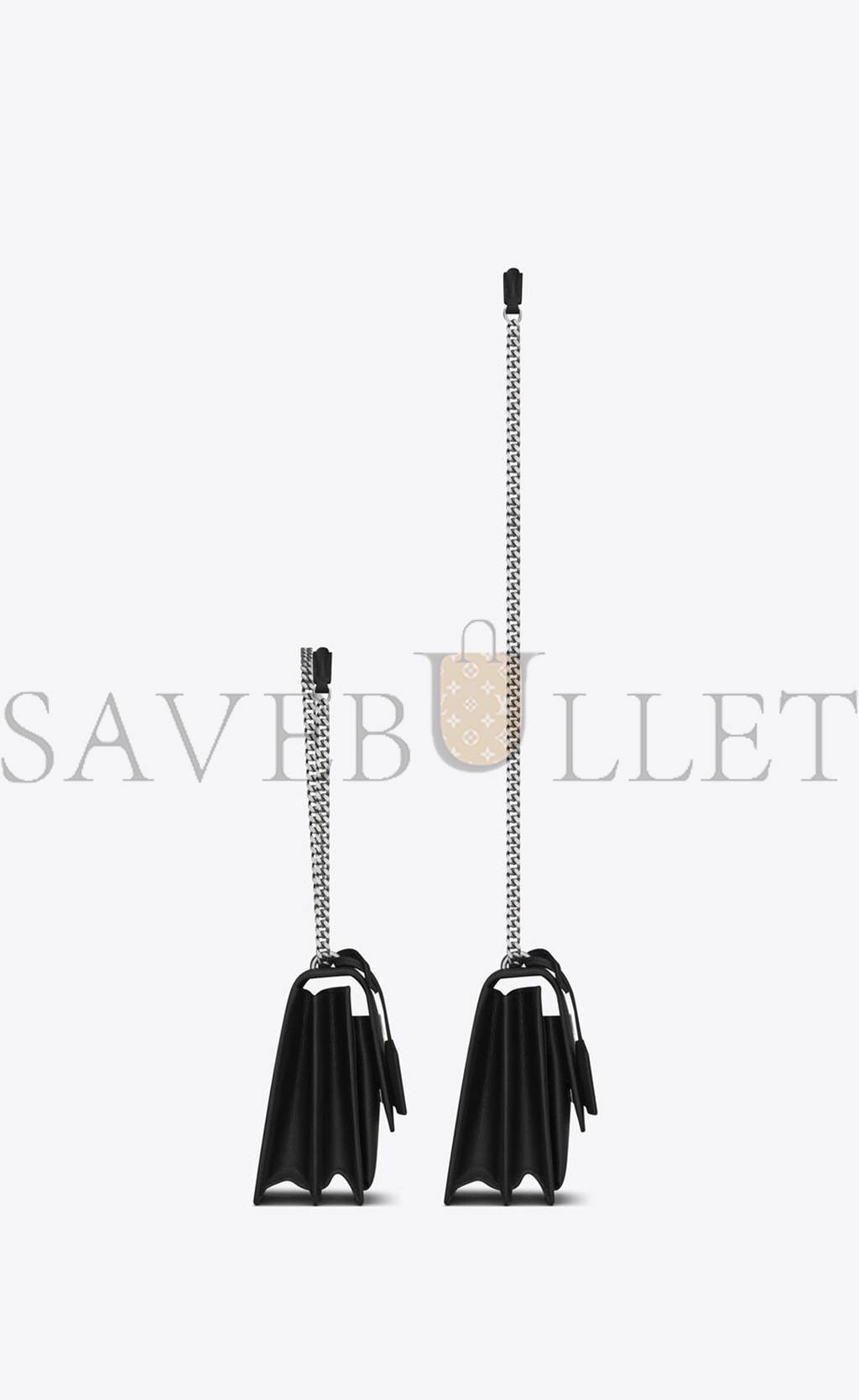 YSL SUNSET MEDIUM CHAIN BAG IN SMOOTH LEATHER 442906D420N1000 (22*16*6.5cm) YSL SUNSET MEDIUM CHAIN BAG IN SMOOTH LEATHER 442906D420N1000 (22*16*6.5cm)