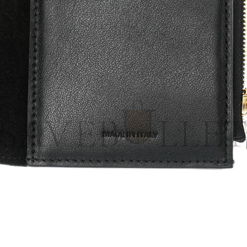 CELINE SHINY SMOOTH CALFSKIN C PHONE HOLDER WALLET ON CHAIN BAG BLACK (15*10*3cm)