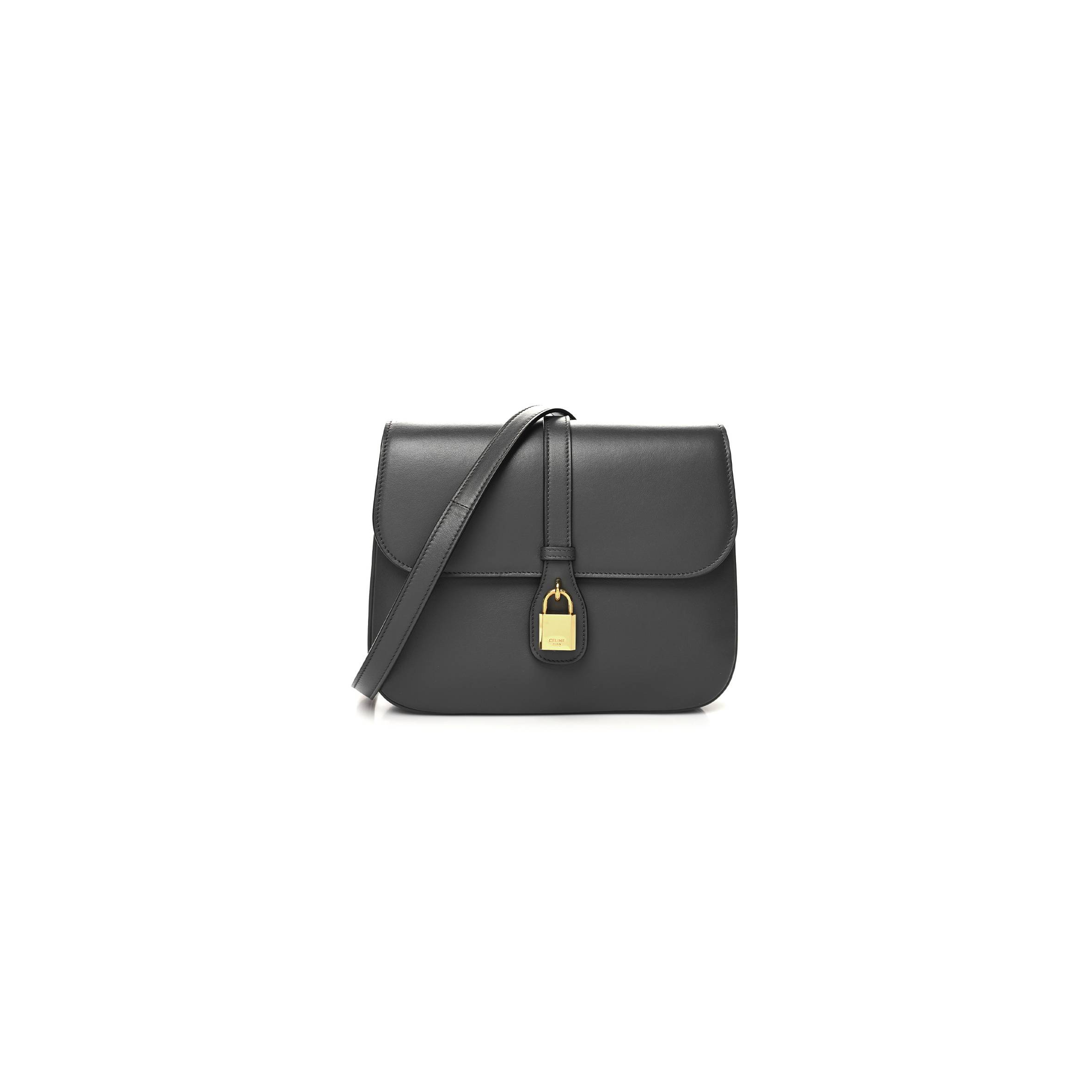 CELINE SMOOTH CALFSKIN MEDIUM TABOU ANTHRACITE (23*18*1cm)