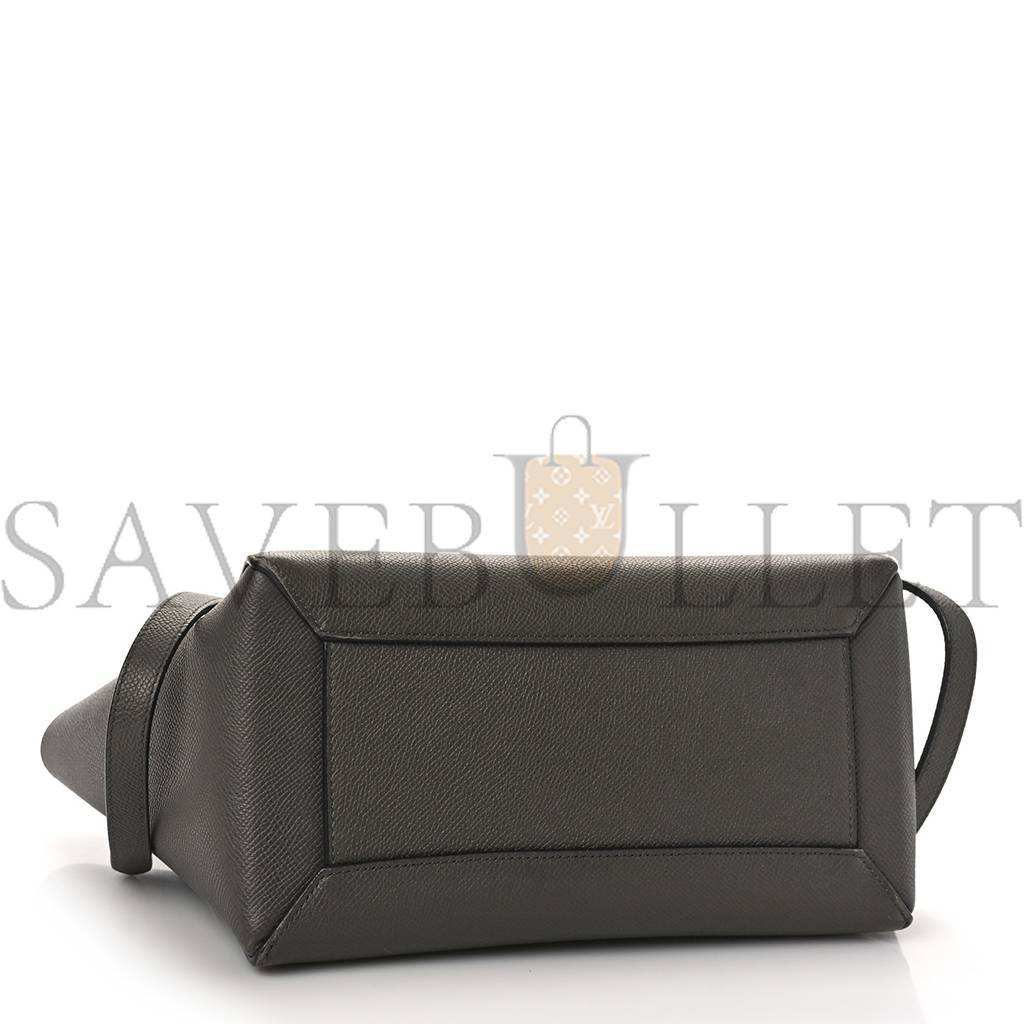 CELINE GRAINED CALFSKIN MICRO BELT BAG GREY (24*21*14cm)