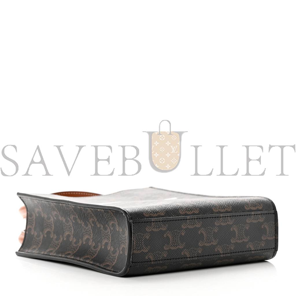 CELINE TRIOMPHE CANVAS CALFSKIN MINI VERTICAL CABAS TAN (25*20*17cm) CELINE TRIOMPHE CANVAS CALFSKIN MINI VERTICAL CABAS TAN (25*20*17cm)