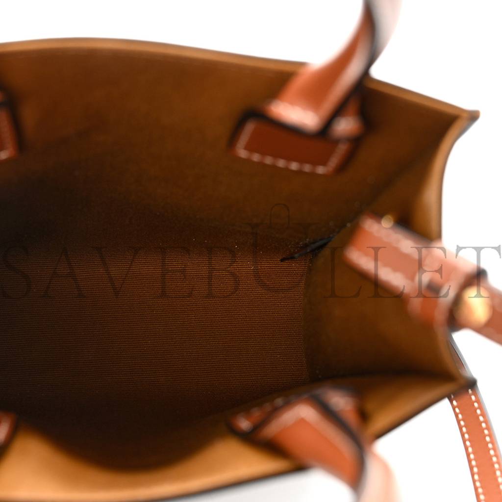 CELINE TRIOMPHE CANVAS CALFSKIN MINI VERTICAL CABAS TAN (25*20*17cm) CELINE TRIOMPHE CANVAS CALFSKIN MINI VERTICAL CABAS TAN (25*20*17cm)