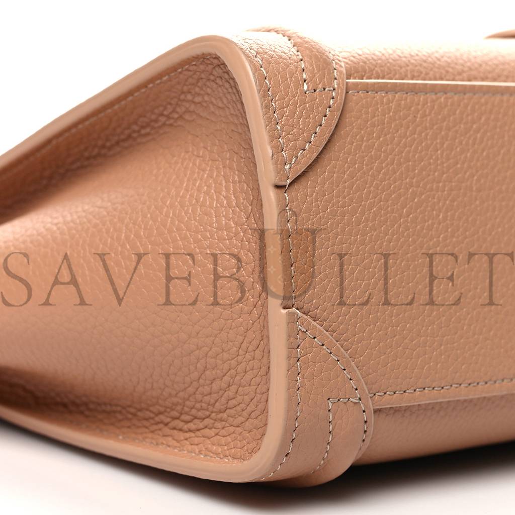 CELINE DRUMMED CALFSKIN NANO LUGGAGE DESERT ROSE (20*20*10cm) CELINE DRUMMED CALFSKIN NANO LUGGAGE DESERT ROSE (20*20*10cm)