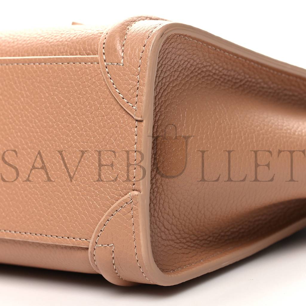 CELINE DRUMMED CALFSKIN NANO LUGGAGE DESERT ROSE (20*20*10cm) CELINE DRUMMED CALFSKIN NANO LUGGAGE DESERT ROSE (20*20*10cm)