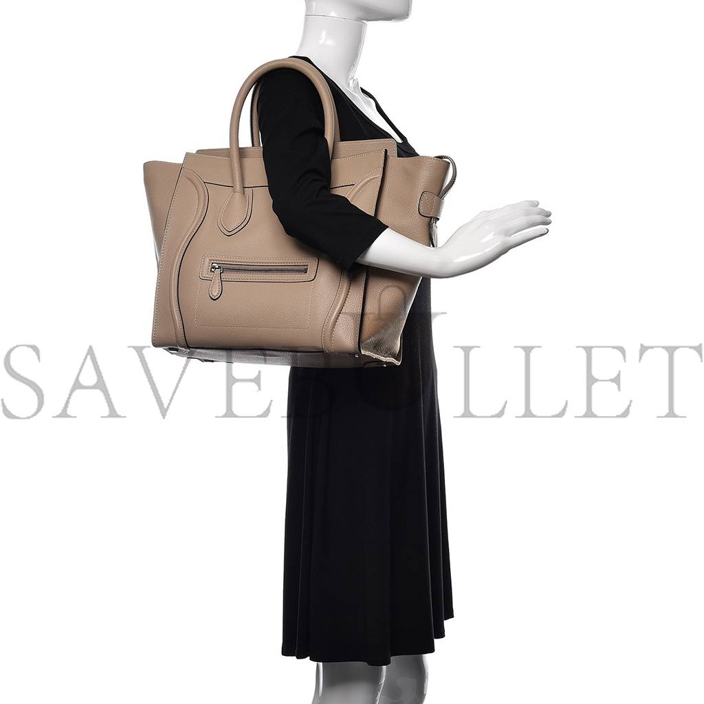 CELINE DRUMMED CALFSKIN MINI LUGGAGE DUNE (30*30*18cm) CELINE DRUMMED CALFSKIN MINI LUGGAGE DUNE (30*30*18cm)