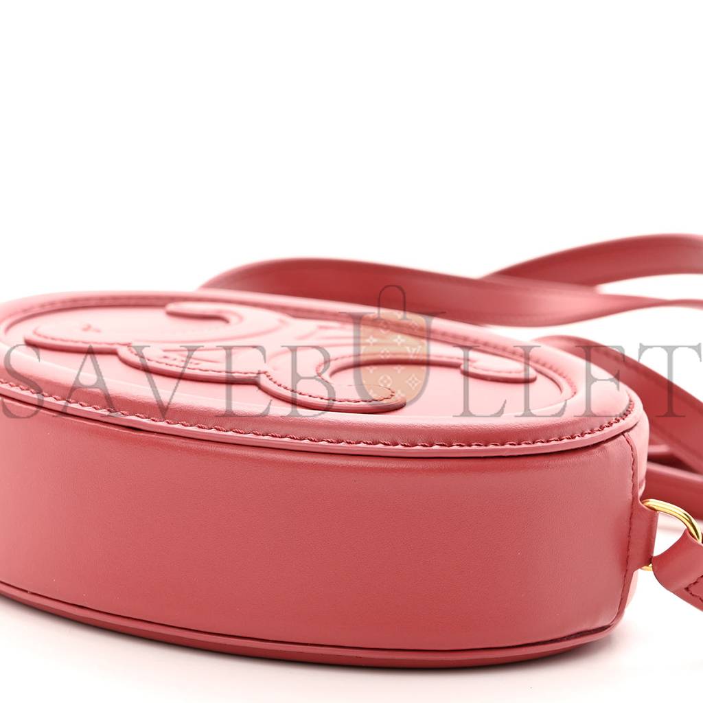 CELINE SMOOTH CALFSKIN CUIR TRIOMPHE OVAL PURSE CROSSBODY LIPSTICK (16*12*8cm)