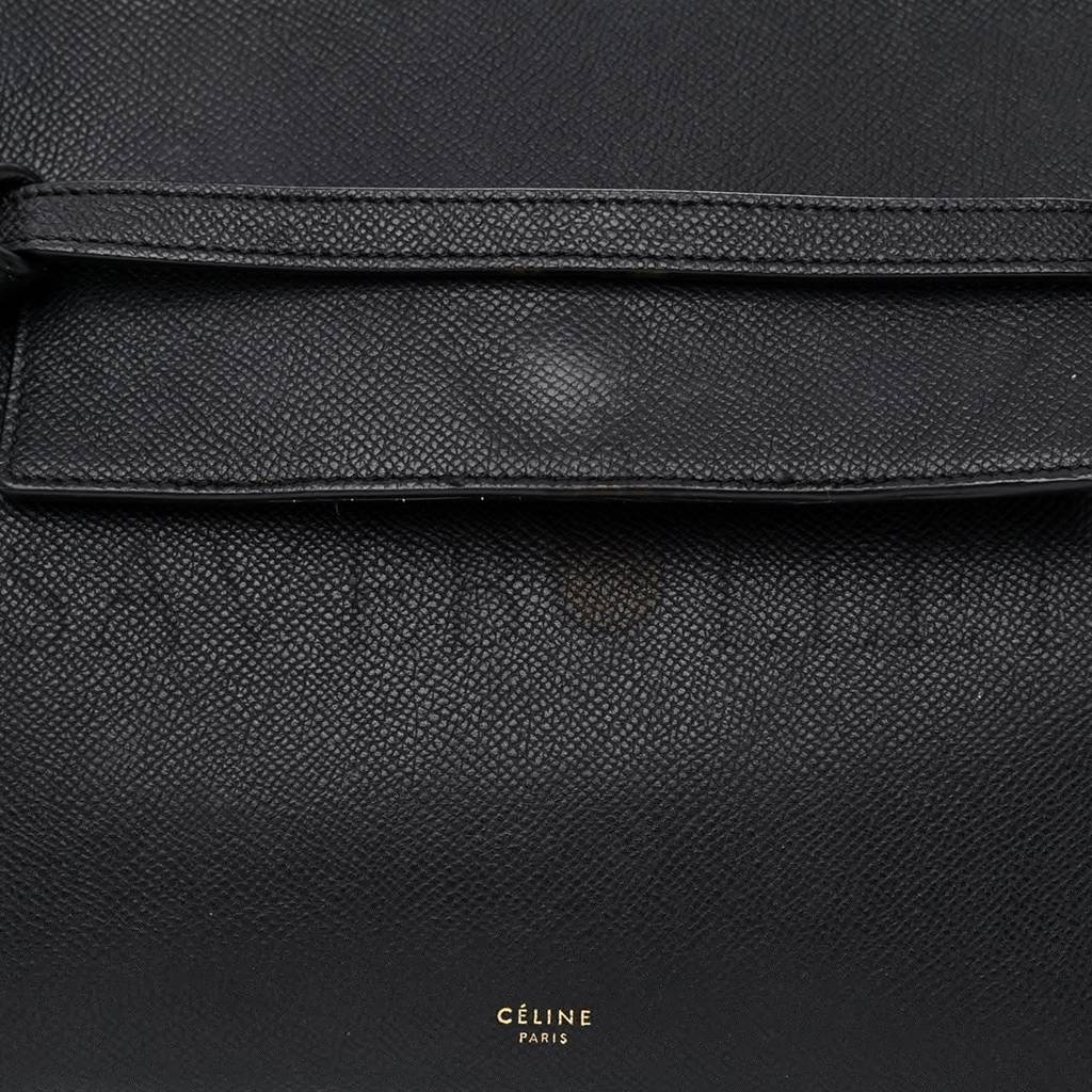CELINE GRAINED CALFSKIN MINI BELT BAG BLACK (28*22*17cm) CELINE GRAINED CALFSKIN MINI BELT BAG BLACK (28*22*17cm)