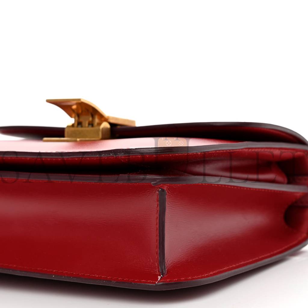 CELINE BOX CALFSKIN TEEN CLASSIC BOX FLAP BAG RED (18*15*6cm) CELINE BOX CALFSKIN TEEN CLASSIC BOX FLAP BAG RED (18*15*6cm)