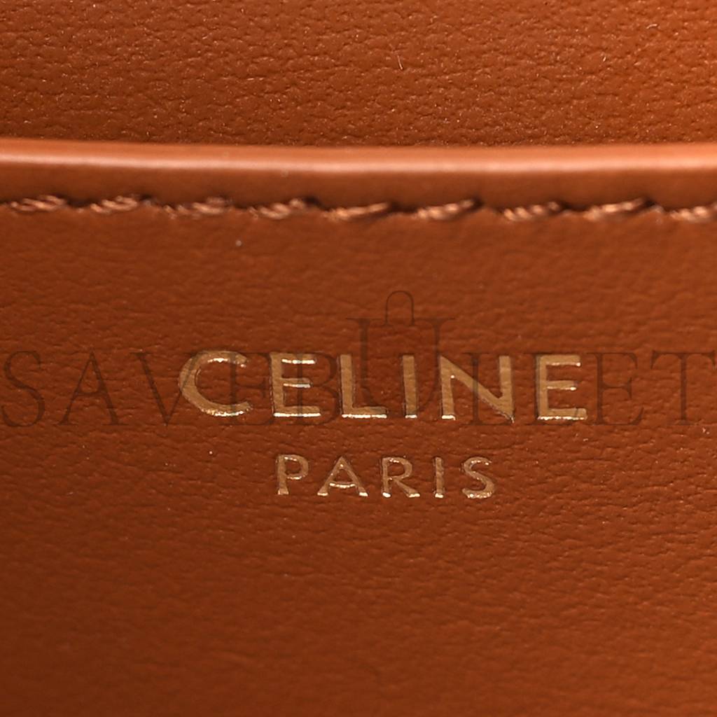 CELINE SMOOTH CALFSKIN TABOU CLUTCH ON STRAP TAN (20*10*5cm)