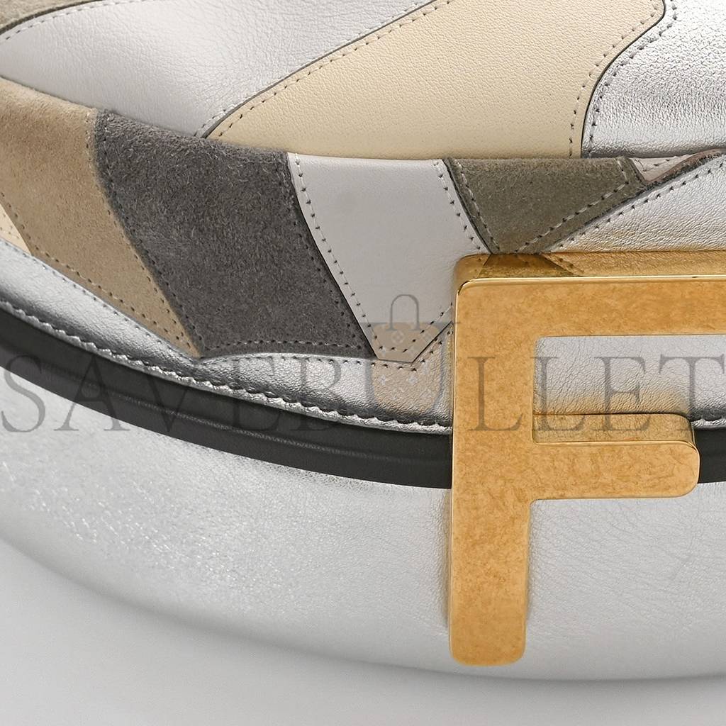 FENDI VITELLO SETA GOATSKIN SUEDE SUN CLOUD INLAY MEDIUM FENDIGRAPHY HOBO BAG MULTICOLOR WHITE ICE (28*20*11cm) FENDI VITELLO SETA GOATSKIN SUEDE SUN CLOUD INLAY MEDIUM FENDIGRAPHY HOBO BAG MULTICOLOR WHITE ICE (28*20*11cm)